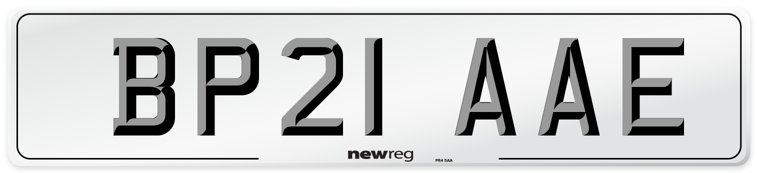 BP21 AAE Number Plate from New Reg